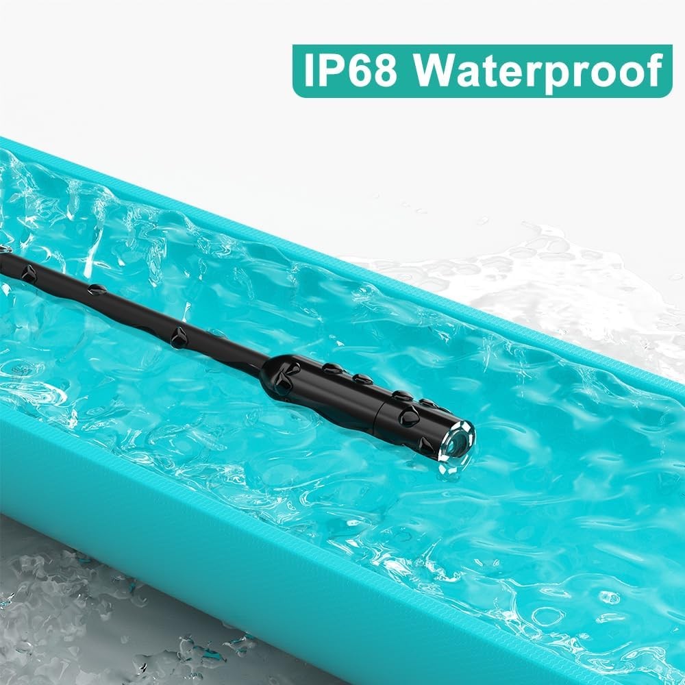 Endoscope with Light,1080P HD Borescope Camera 8 Adjustable LED black