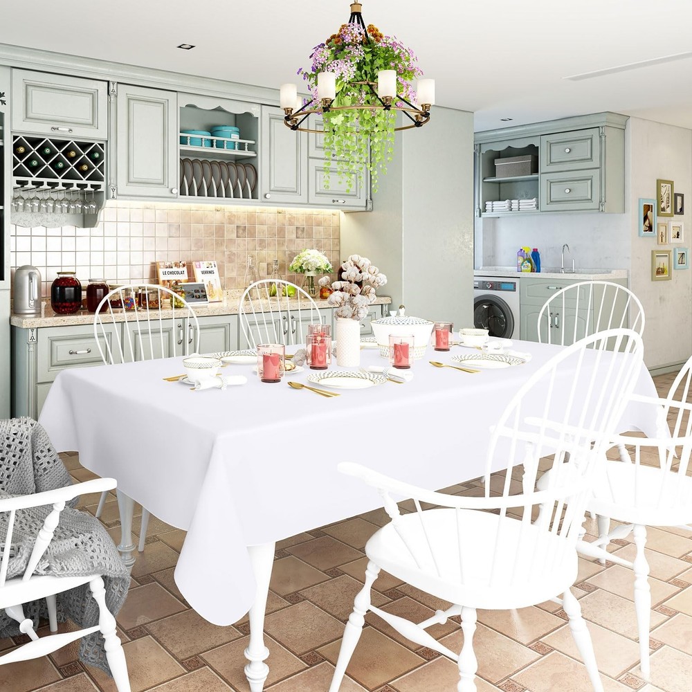 homing Rectangle Vinyl Tablecloth, Waterproof Spillproof Plastic Flannel Back...