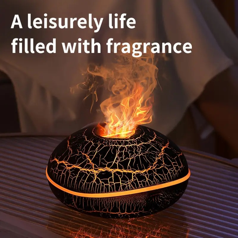 LED Light Aromatherapy Diffuser Aroma Essential Oil Air Humidifier Crack Pattern