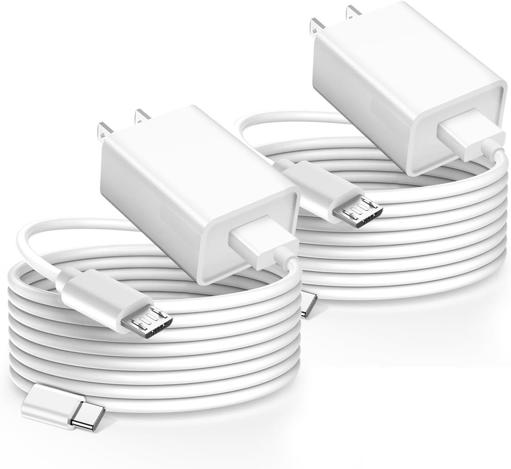 2 Pack 10ft Long Micro USB Cable Android Charger for PS4 Controller 10 Feet