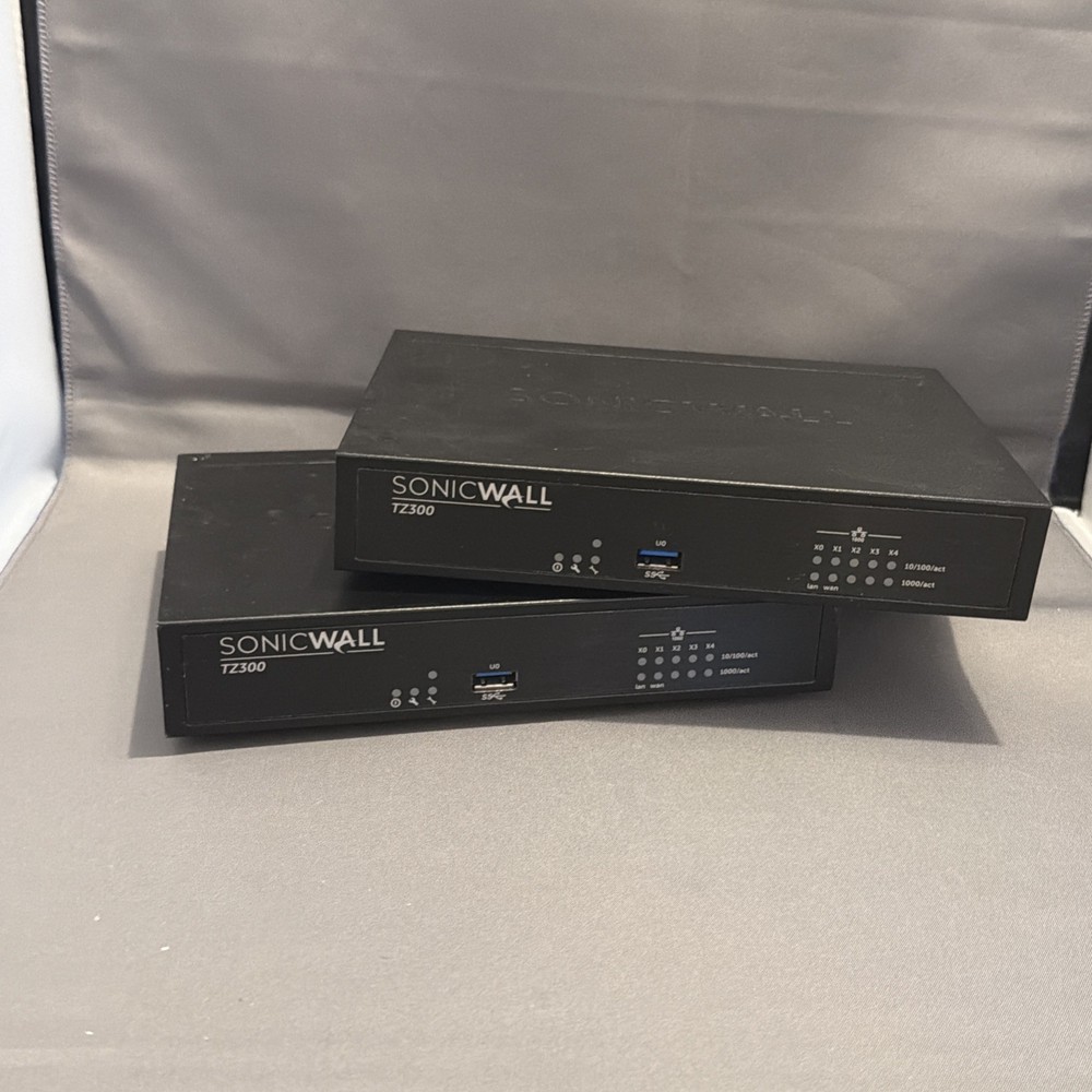 2 SonicWALL TZ300 Firewall Appliance APL28-0B4 Untested No Plug