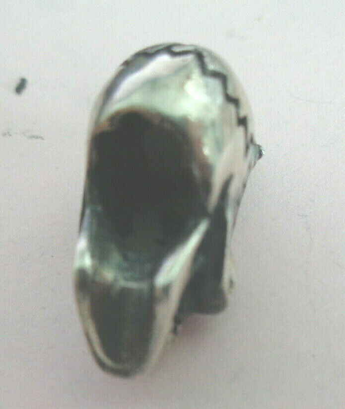 STERLING SILVER SKULL PENDANT 1" LONG