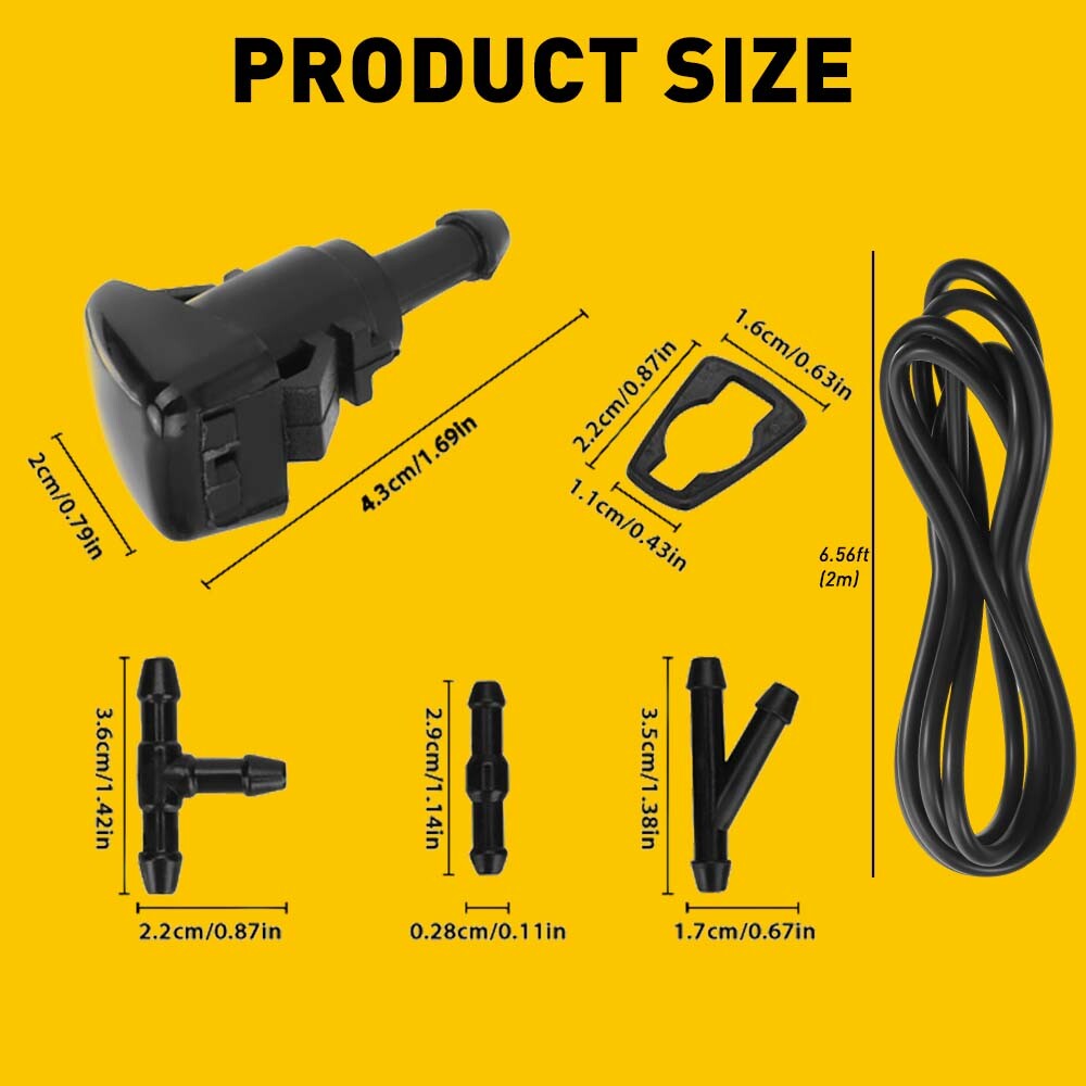 Windshield Wiper Water Washer Spray Nozzle Jet Universal NEW