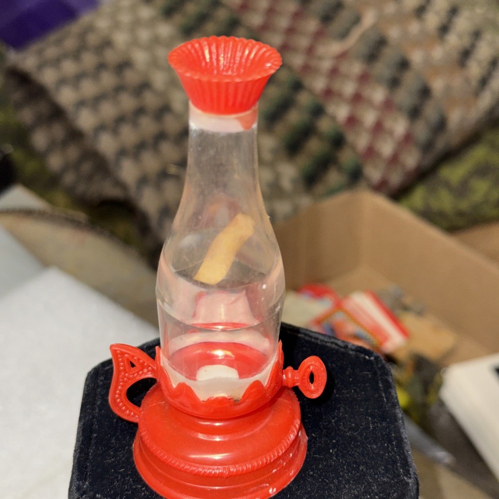 Vintage Plastic Oil Lamp Candy Container