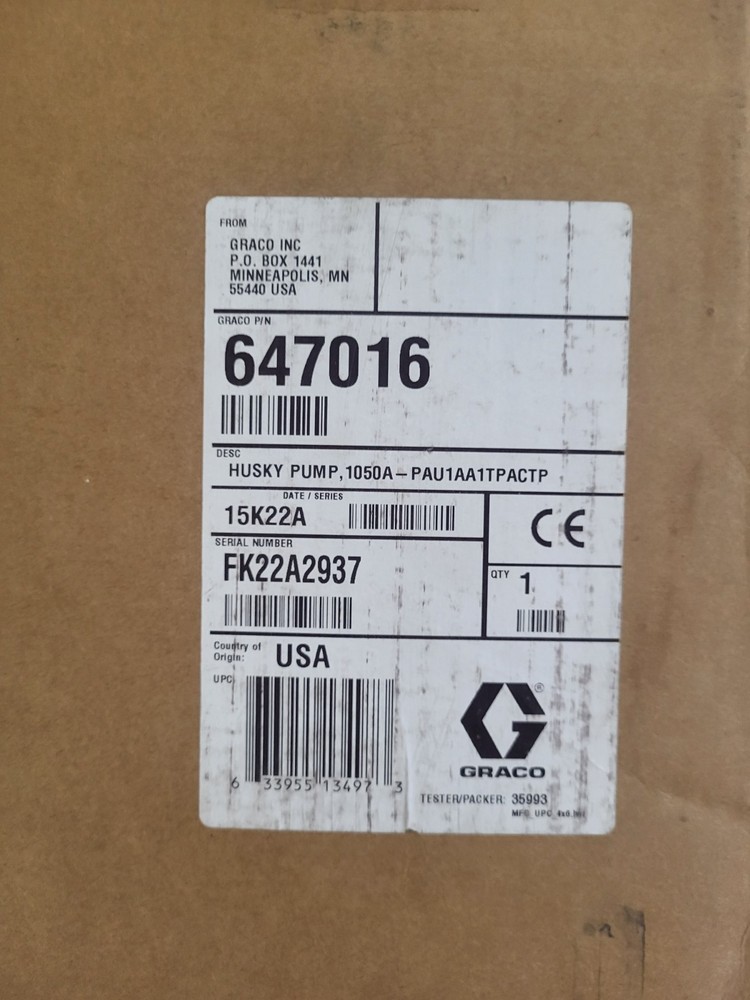 Graco 1050A Diaphram pump 50GPM