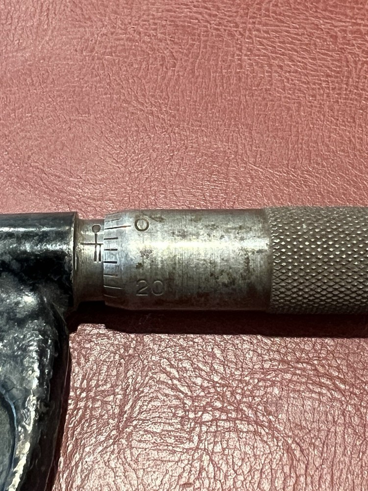 Vintage Unbranded Outside Micrometer 0-2"