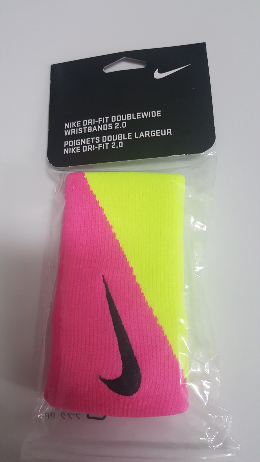 Nike Tennis DW Wristbands Unisex Pink Yellow AC3784-684