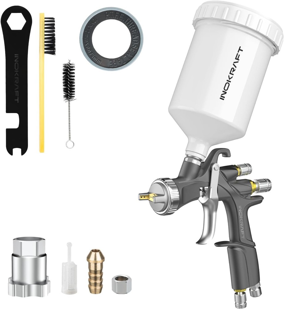 LVLP Air Spray Gun Basic Kit 1.3mm Nozzle with Accessories