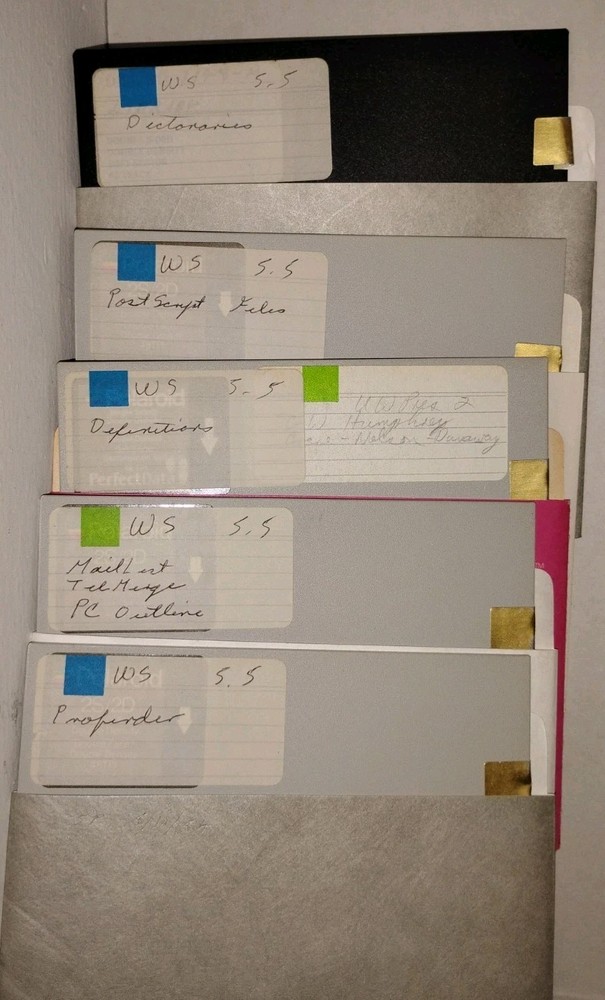 WS 5.5 & EASY Software/Programs – 5.25 Floppy Diskettes- Untested, Collector