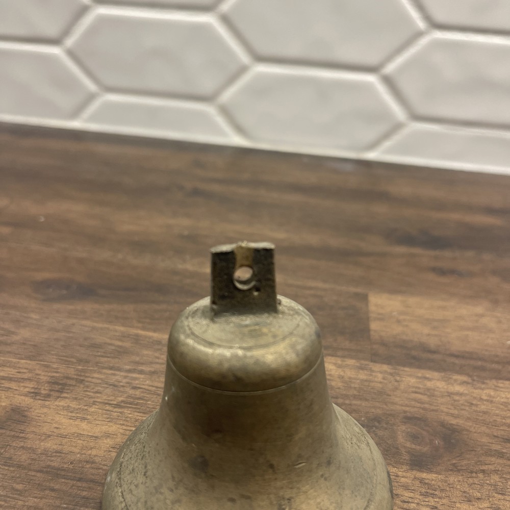 Vintage 2.75” Heavy Solid Brass Door Entry Hanging Bell