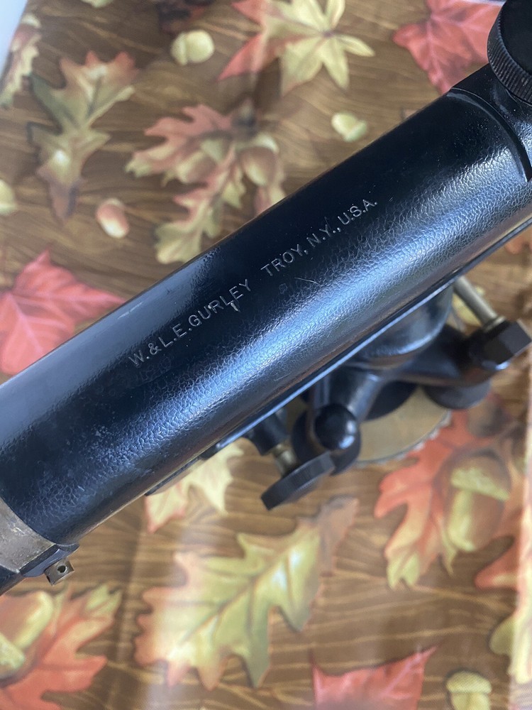 Vintage W. & L.E. Gurley Surveyors Level Transit, Scope With Case, Box
