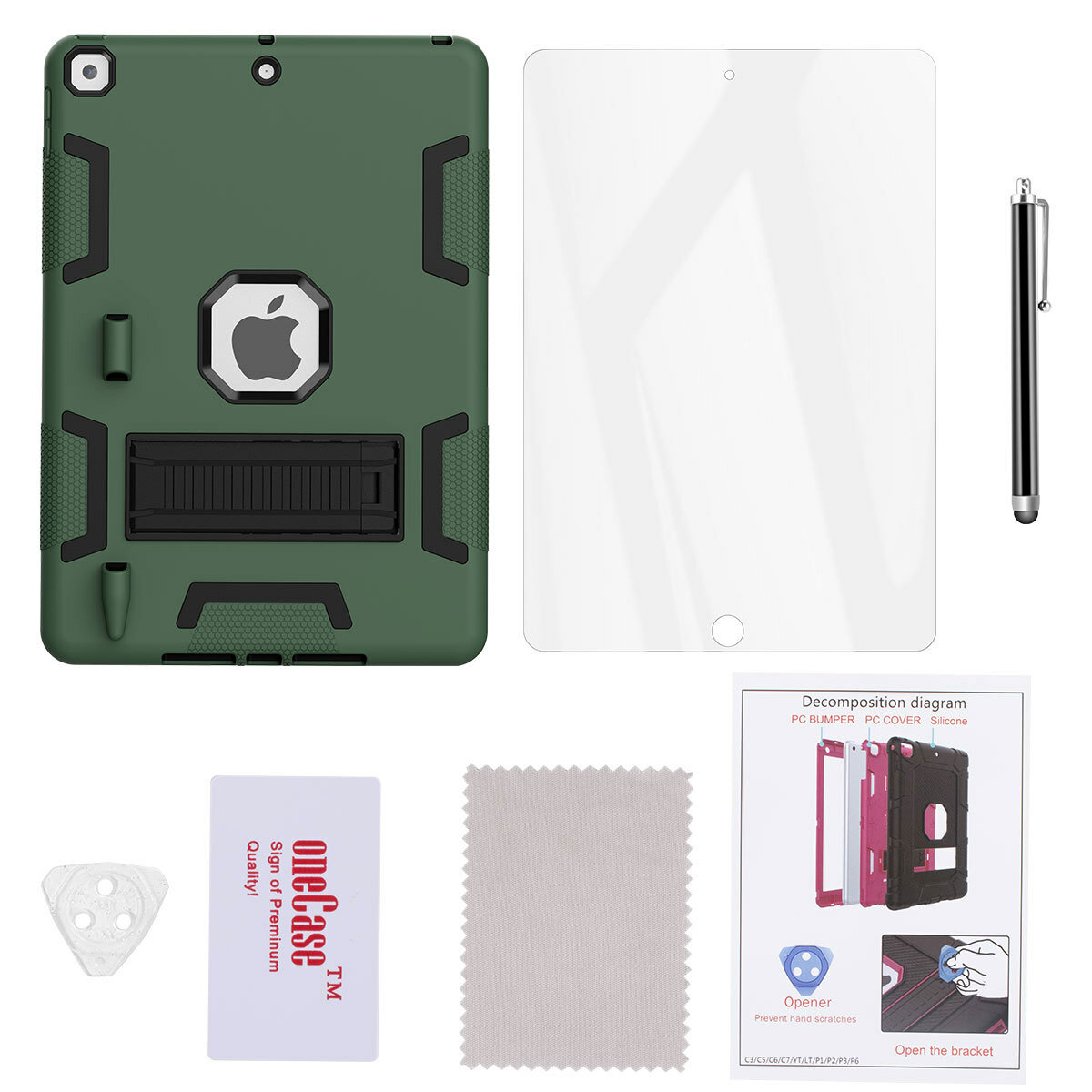 iPad 9th/8th/7th Generation Case 10.2" Shockproof Heavy Duty Rugged Stand Cover