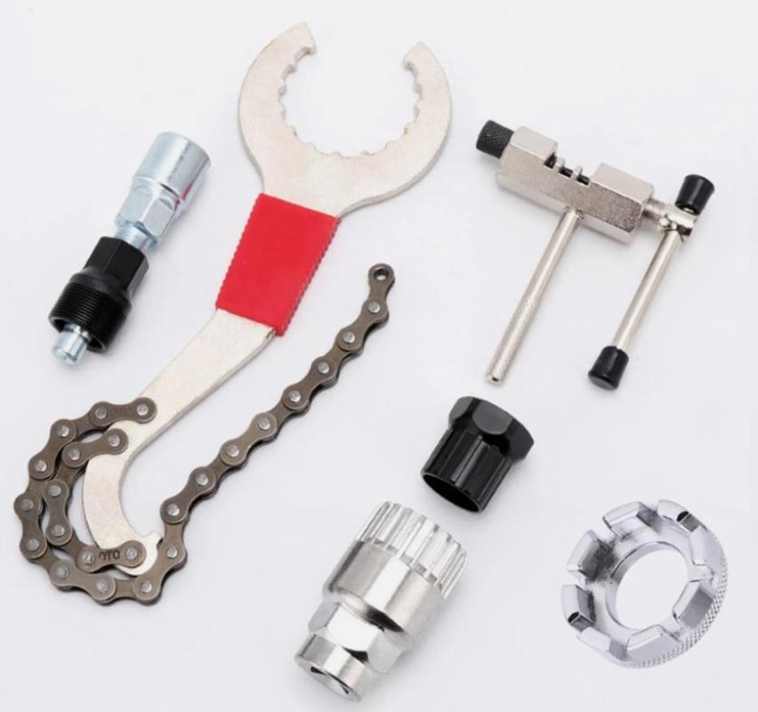 6x Bike Repair Tools Kit Crank Chain Cutter Extractor Bracket Freewheel Puller