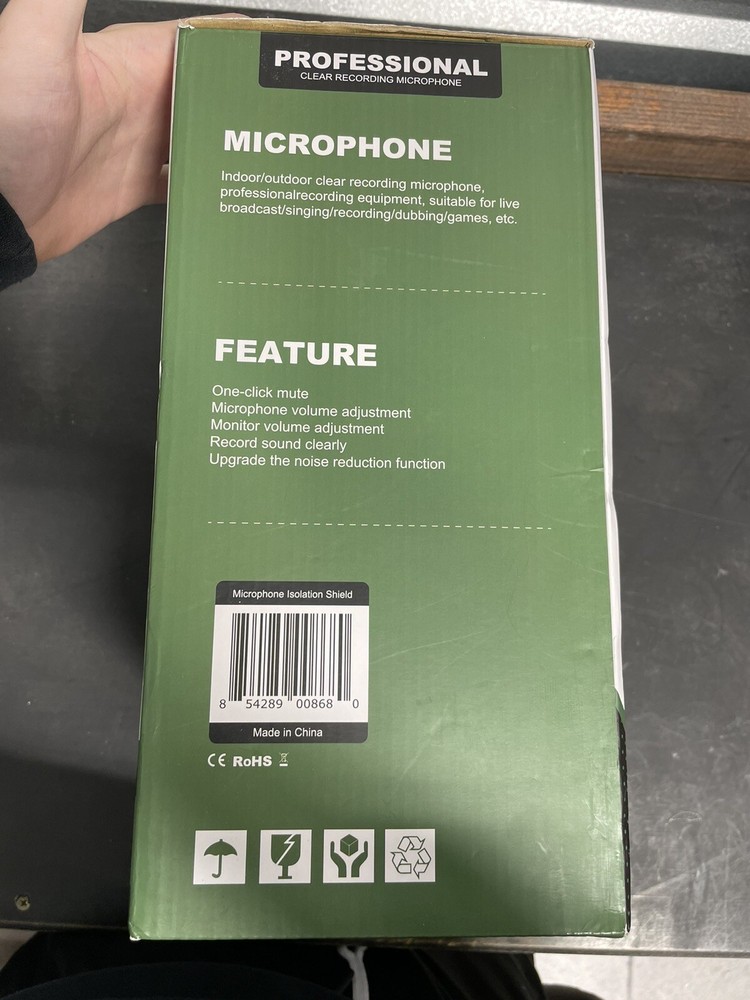 Aokeo Professional Studio Recording Microphone Isolation Shield USB