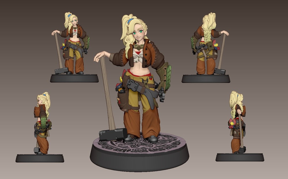 DnD Miniature 32/75mm Miss Forge by LPOMC