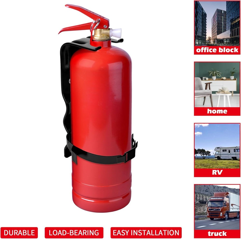 2 Pack Fire Extinguisher Brackets- 5 LB Wall Mount Black