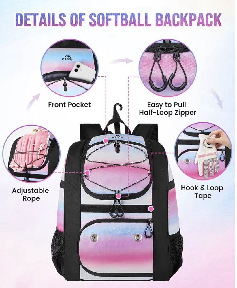 Matien Girls Softball Backpack *NWT*