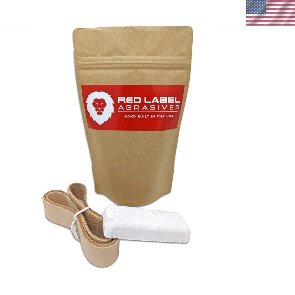 Professional 2x72" Knife Sharpening Leather Strop with Integrated Compound