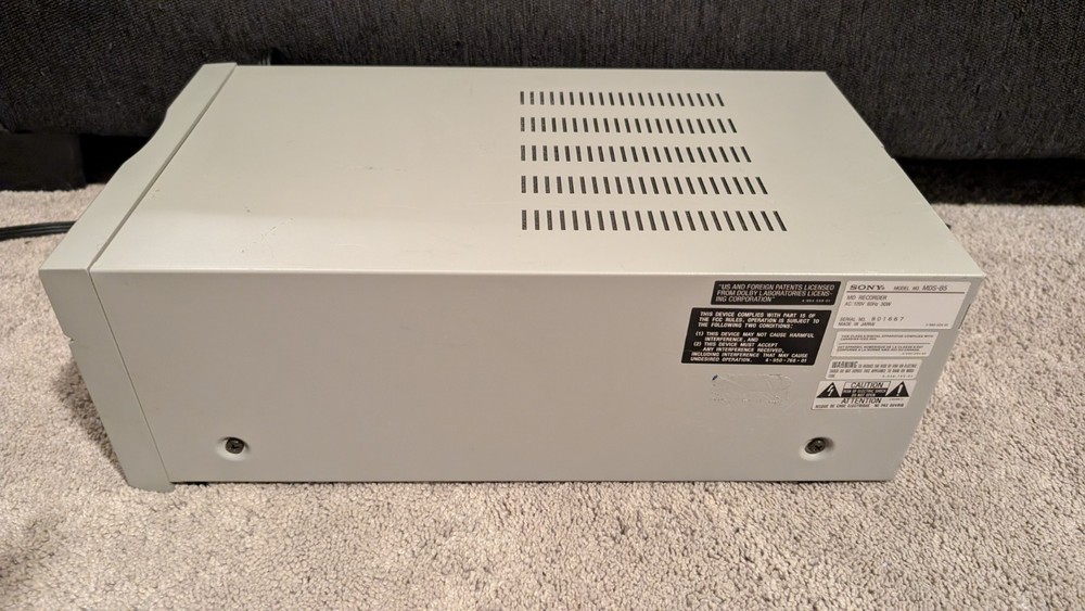 SONY MD RECORDER MDS-B5 Mini Disk Player Recorder