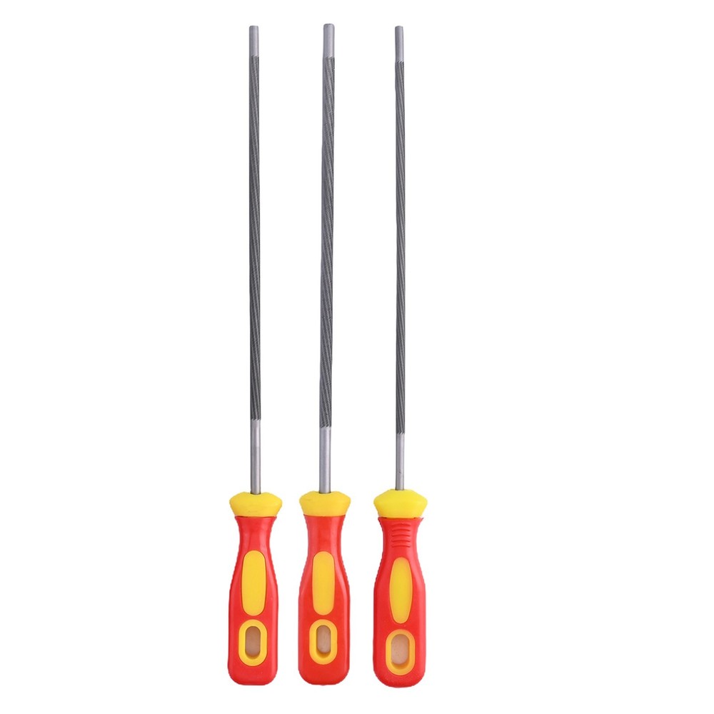 Precision Sharpening Chain Files 3pcs Round Files for Woodwork Chainsaw