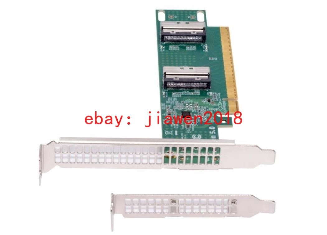 PCIe5.0 x16 to MCIO 8i SFF-TA-1016 X16 to X8 X8 Bifurcation Adapter Riser Card