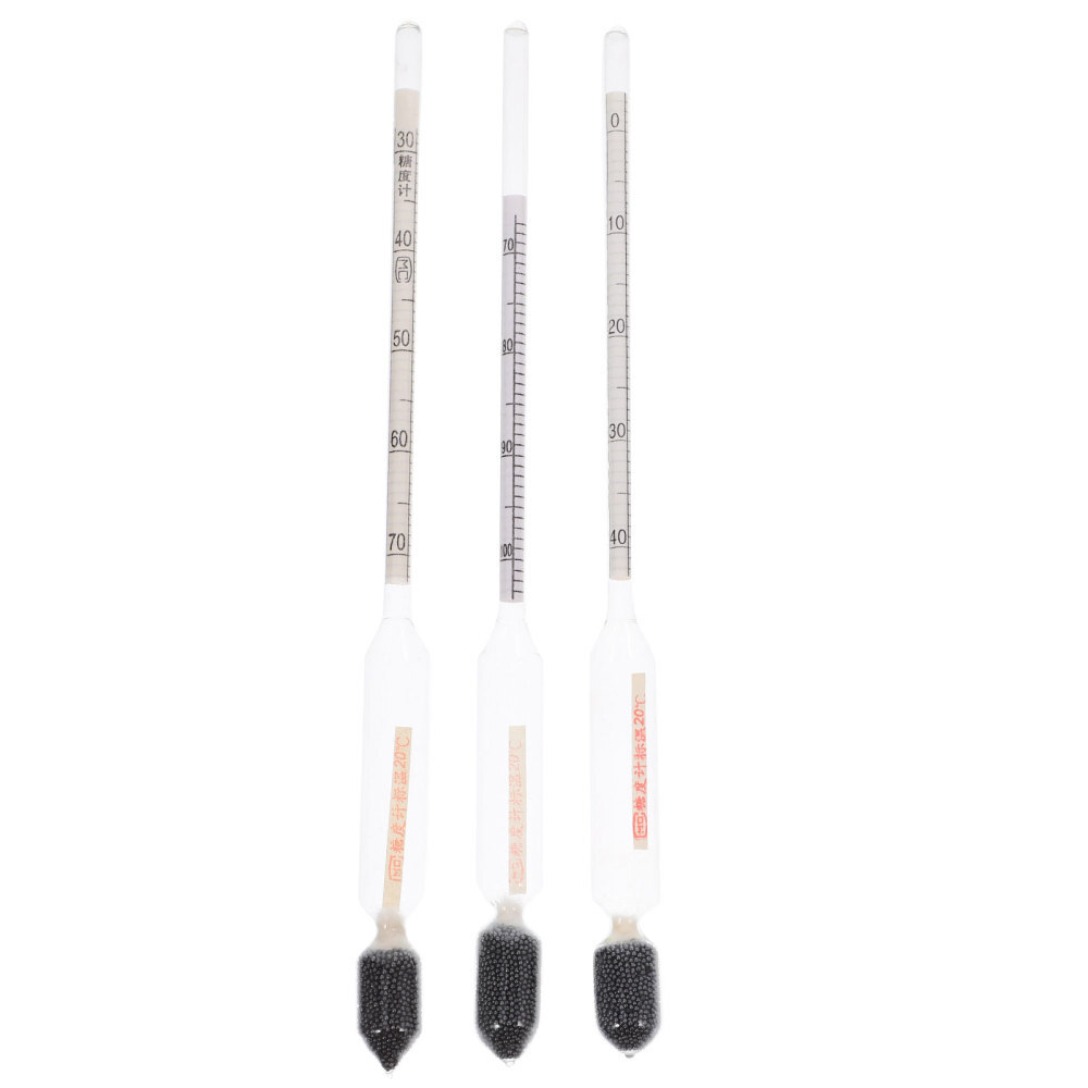 3pcs Sugar Scale Hydrometers Syrup Hydrometer Scale Liquid Sugar Measure Gauge
