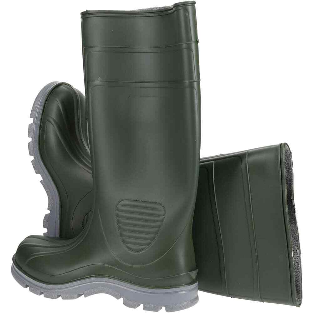 PRO-SAFE Unisex Size 7 Medium Width Steel Work Boot Green, PVC Blend Upper, 1...