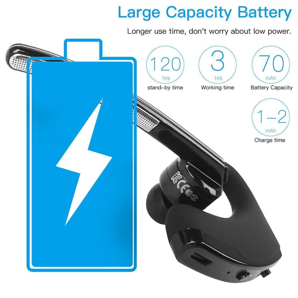 Trucker Wireless Voyager Headset Bluetooth Earpiece Microphone 5.3 Call Headset
