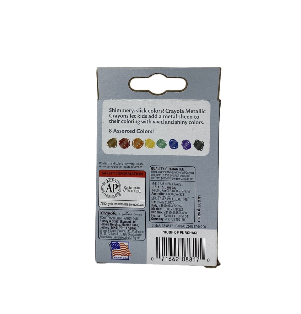 Crayola Metallic Crayons: Gentle Colors for Enhanced Creative Expression