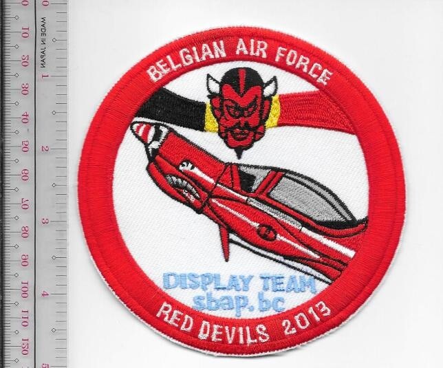 Aerobatic Belgium Air Force RBAF Red Devils Demonstration Team 2013 patch