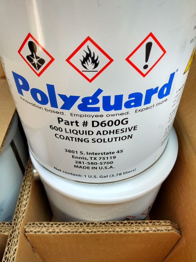 BOX OF 4 POLYGUARD 600 LIQUID ADHESIVE COATING SOLUTION PART# D600G