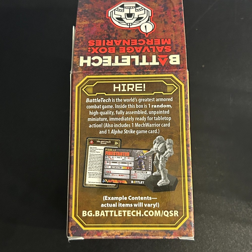 Battletech Devastator Miniature Salvage Box Mercenaries DVS-2 Topps New Open Box
