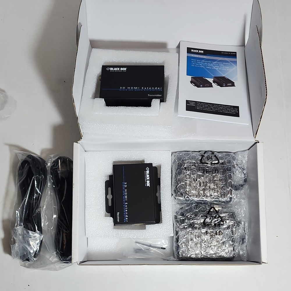Black Box VX-HDMI-TP-3D40M Powered HDMI Extender, HDMI/CAT Input & Output, Black
