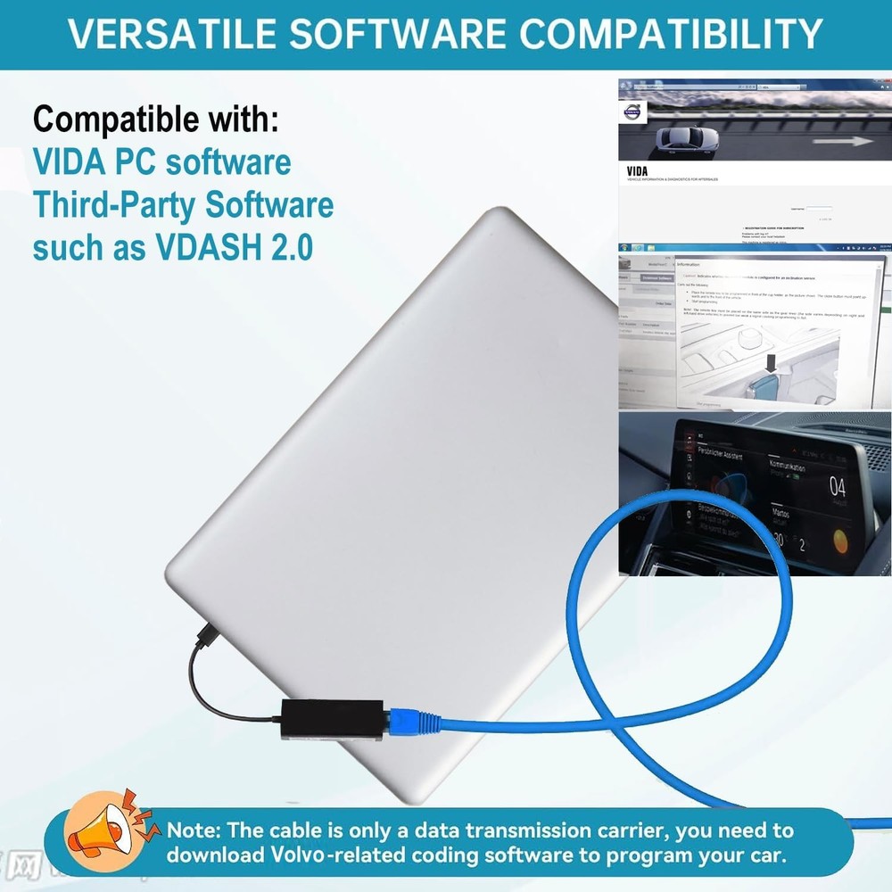 VOE OBD Ethernet Cable for Volvo Vehicles Based on SPA CMA Platform 2016+ Replac