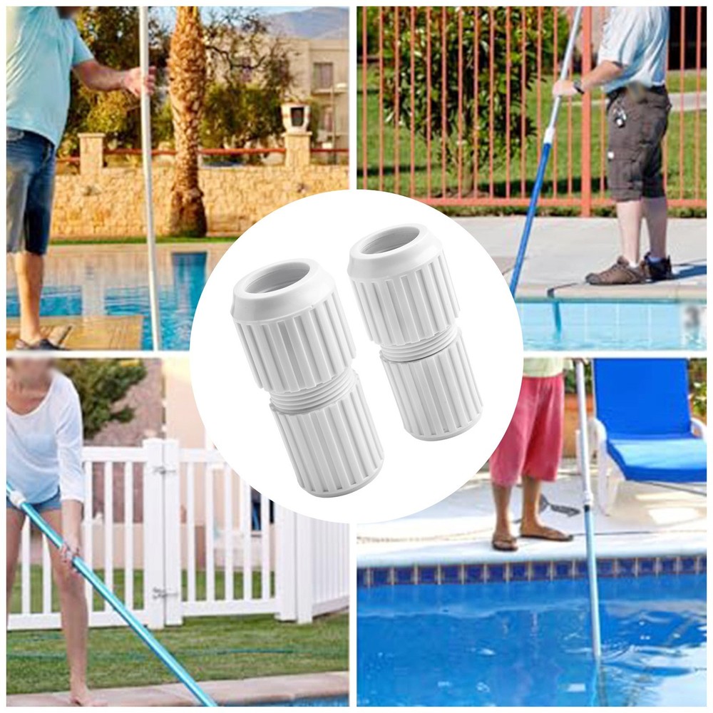 Pool Rod Connectors Telescopic Rod Joint 2-Piece Set Easy Installation Process