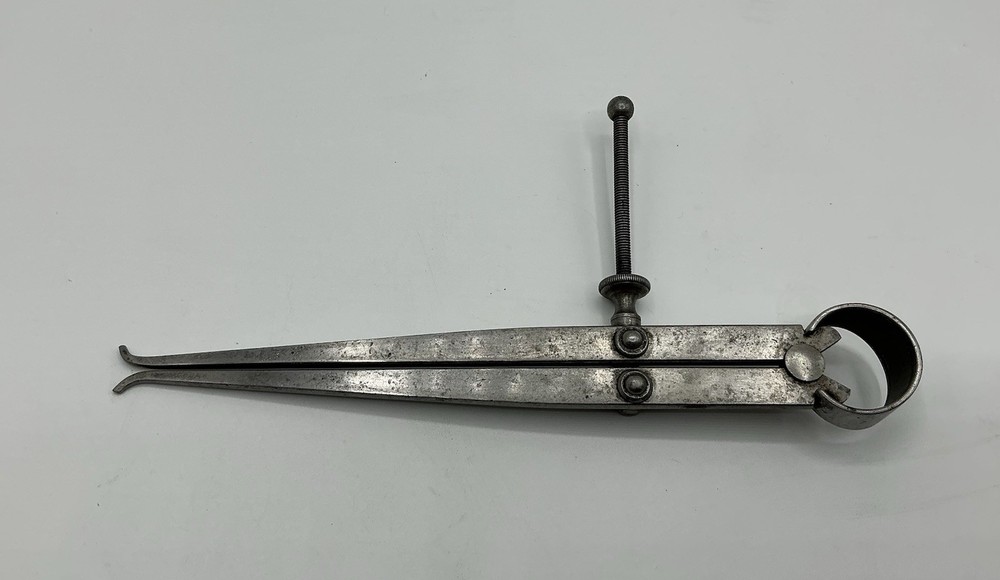 2 L.S. Starrett 6” Inside & Outside Spring Joint Flat Leg Divider Caliper Pair