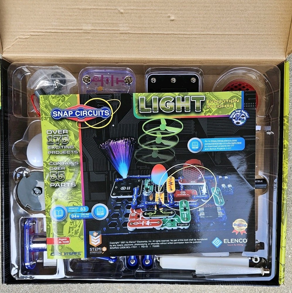 Elenco Snap Circuits Experiments Light STEM Electronics Project Pre-owned