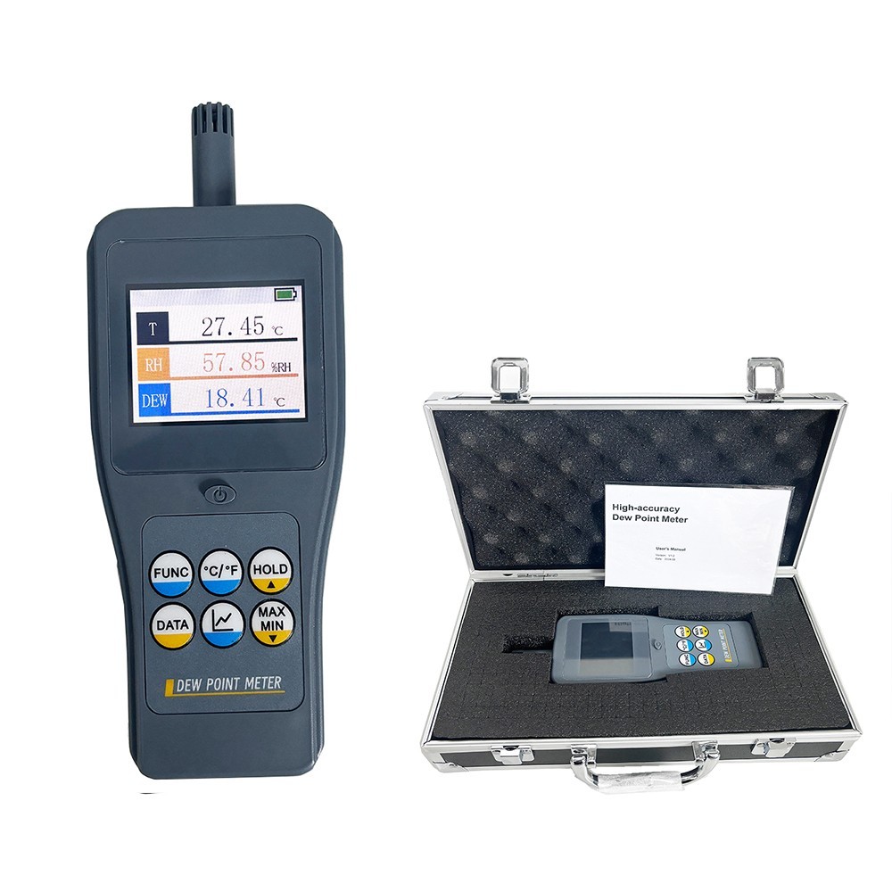 Handheld Dew Point Meter with 6 Test Parameters Measurement Curve Display