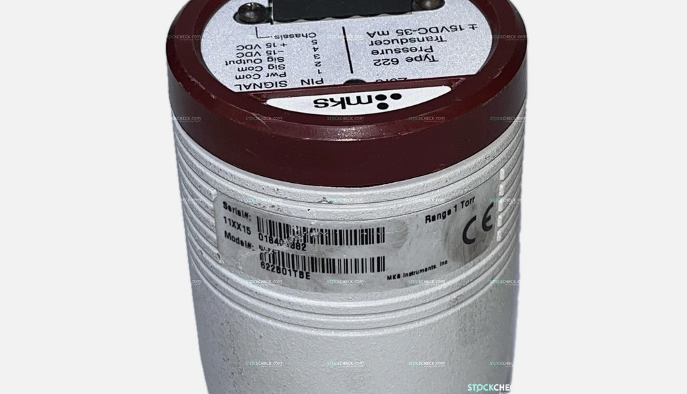 MKS 622B01TBE Capacitance Manometer  Type 622 Transducer Range 1 Torr