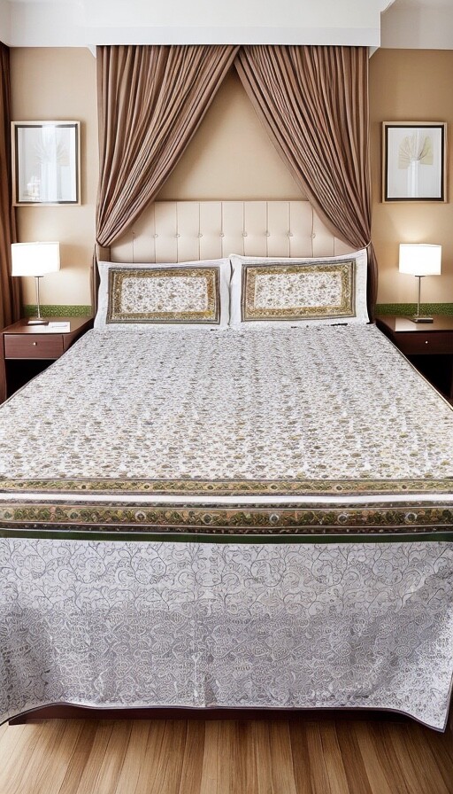 Bedsheet and pillow covers (100% Cotton)