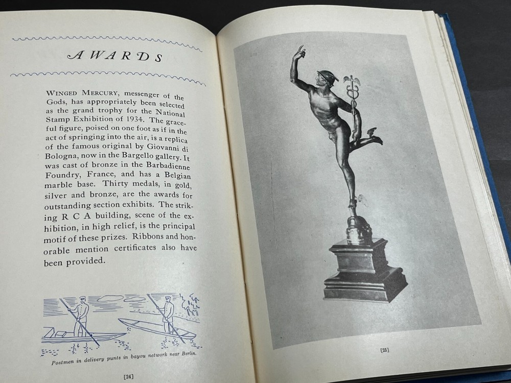 National Stamp 1934 Exhibition Guide Book RCA Building Rockefeller Center