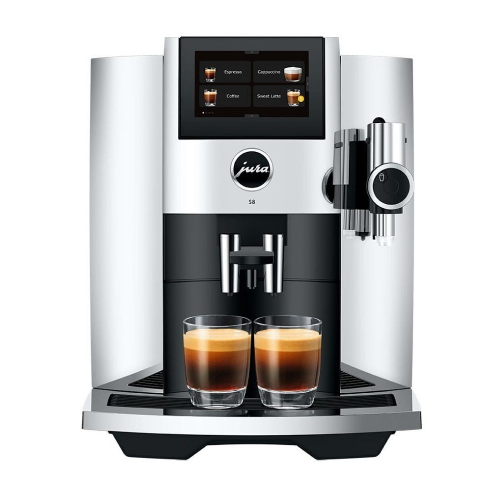 Jura S8 Chrome Automatic Coffee Machine Sweet Foam Function PREMIUM