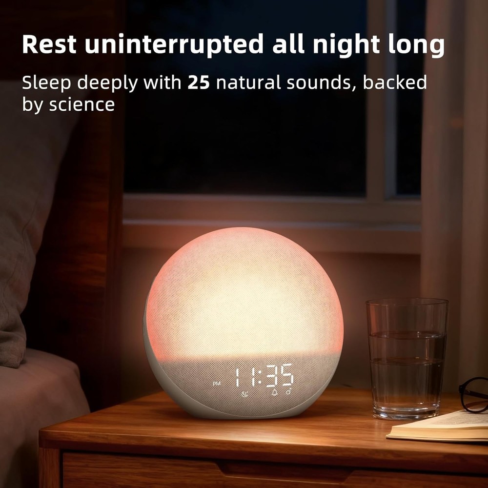 Sunrise Alarm Clock with White Noise & Bluetooth Speaker
