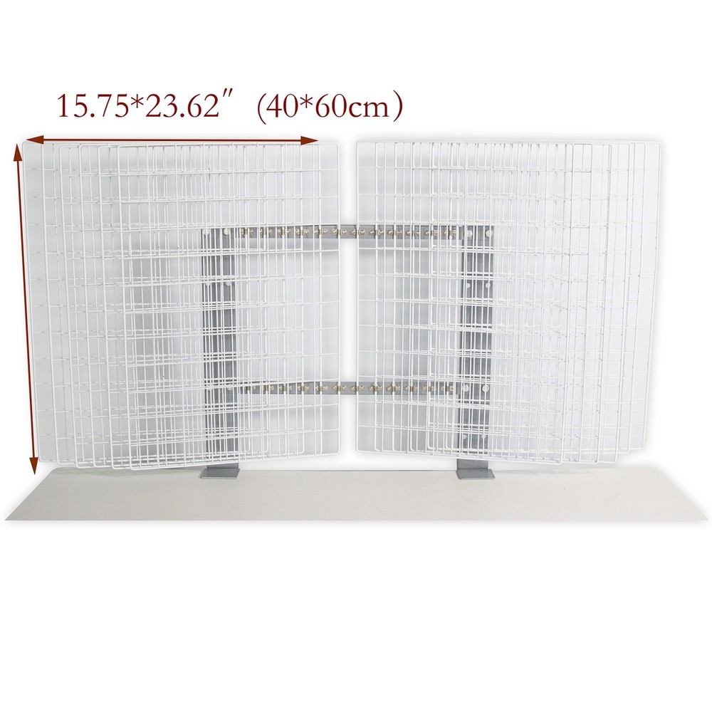 12-Panel Deskside Fixed Vertical Drying Rack Display Rack for Drying & Stacking