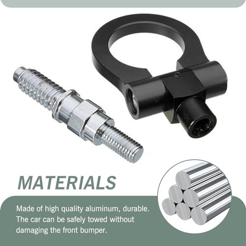 1 PC Car Front Bumper Tow Hook Pull Ring, Foldable Screw-in Structure Tensile