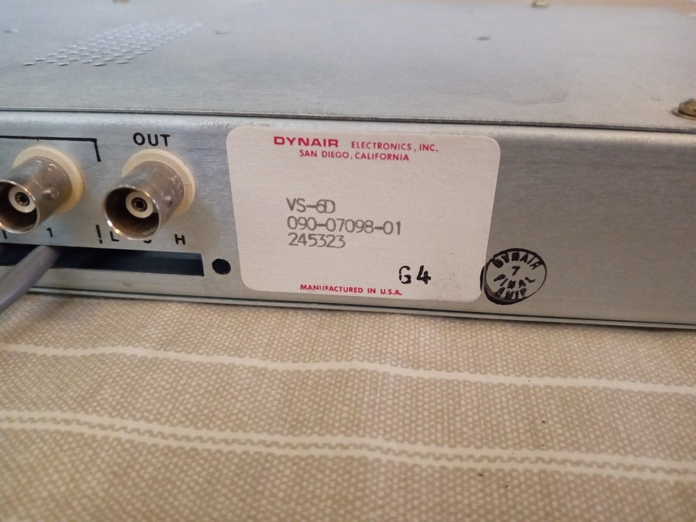 Vintage Dynair Electronics model VS-6D 6-Input Video Rackmount Switch