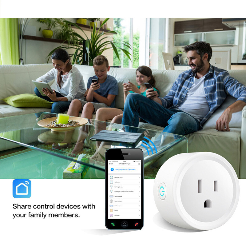Smart Life Smart Plug WiFi Outlet 10A Wireless Power Socket Amazon Alexa Google