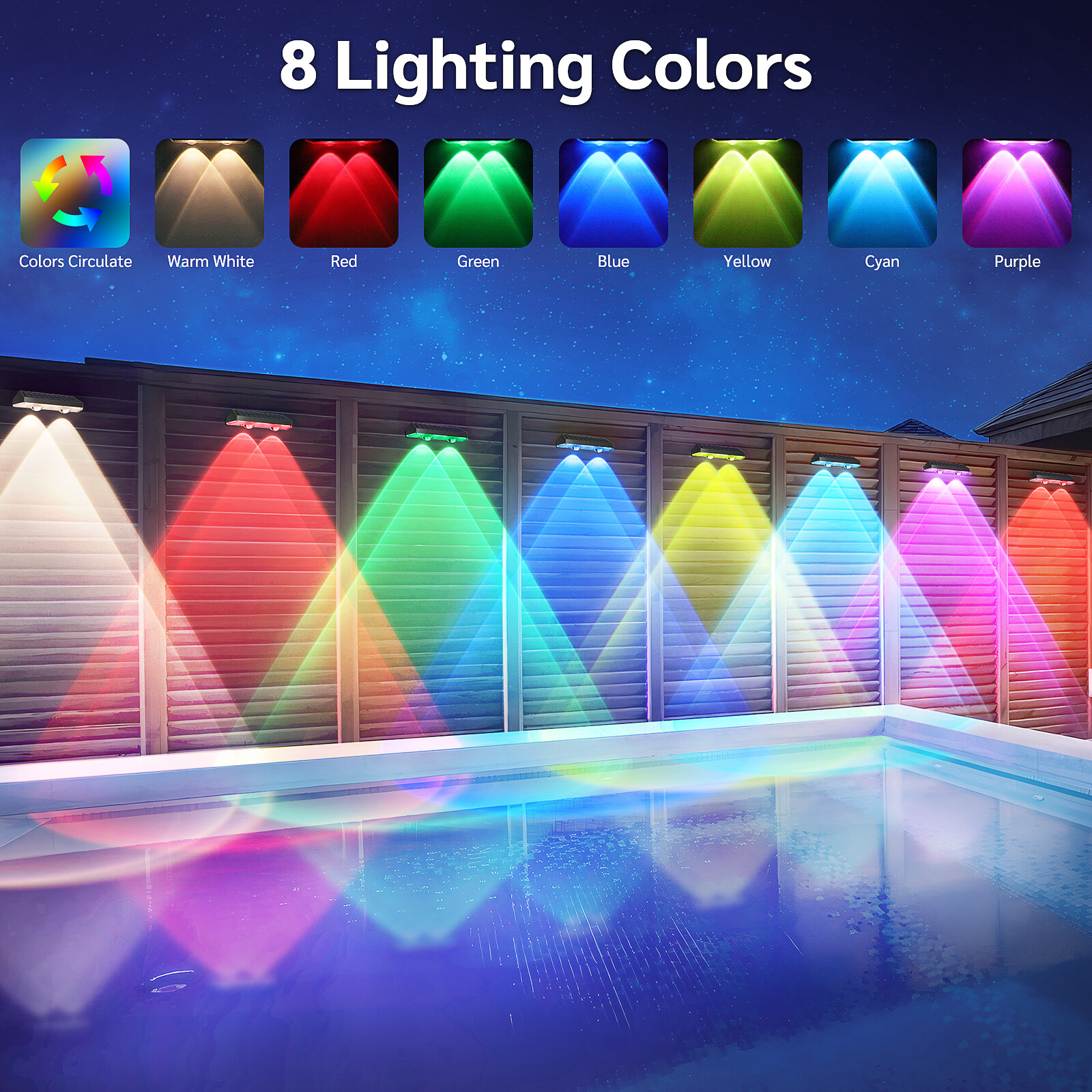 LED Solar Power Fence Lights Deck Door Wall Stair Step Outdoor Garden Decor Lamp