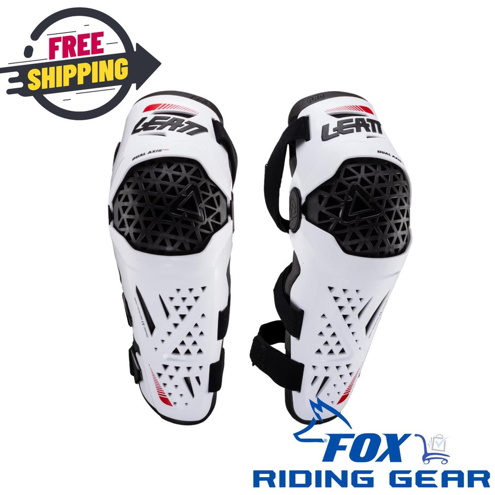 Leatt Knee & Shin Guard Protector Dual Axis Pro White #XXL