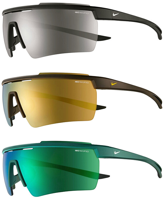 Nike Windshield Elite 20 Rectangular Half-Rim Wrap w/ Max Optics - CW1167 M
